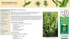 Desktop Screenshot of milkthistleinfo.com