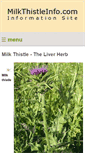 Mobile Screenshot of milkthistleinfo.com