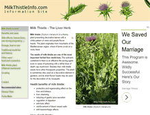 Tablet Screenshot of milkthistleinfo.com